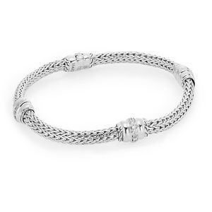 John Hardy Diamond & Sterling Silver Bracelet